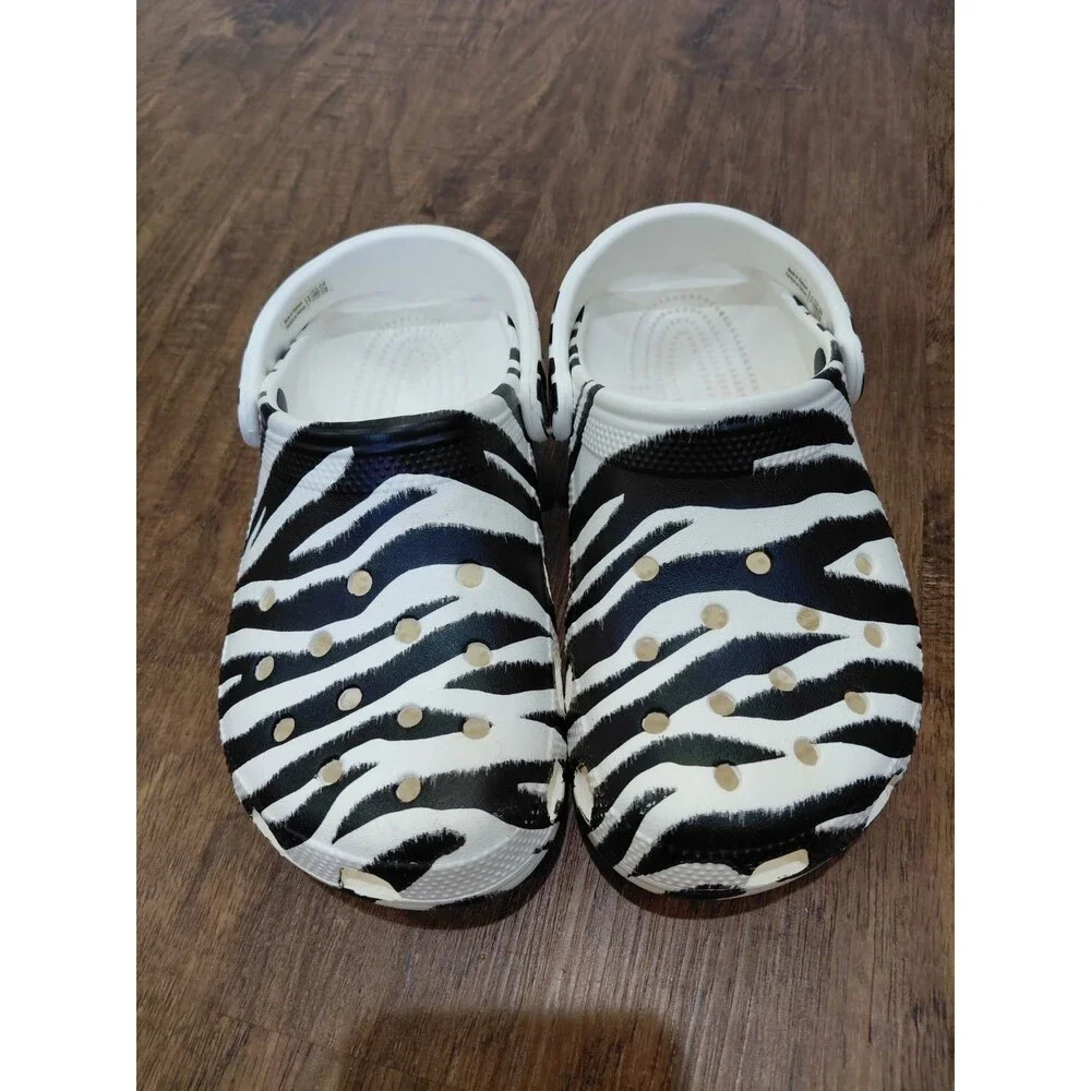 Womens Crocs Animal Remix Zebra/Prints Clogs Men Size 4 Womens 6